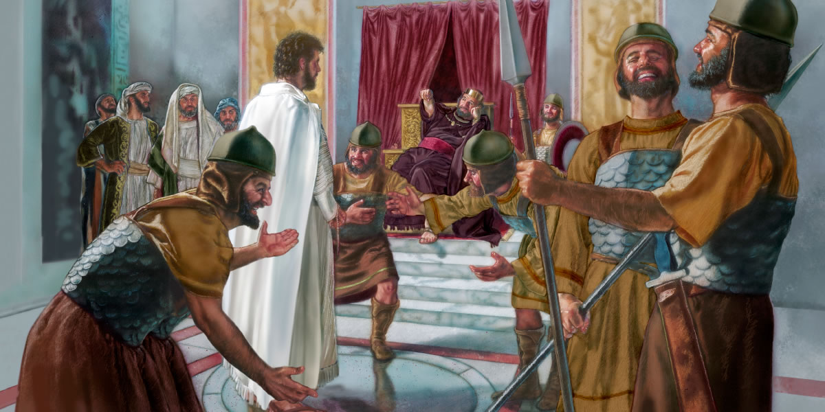 Herodes en sy soldate spot vir Jesus