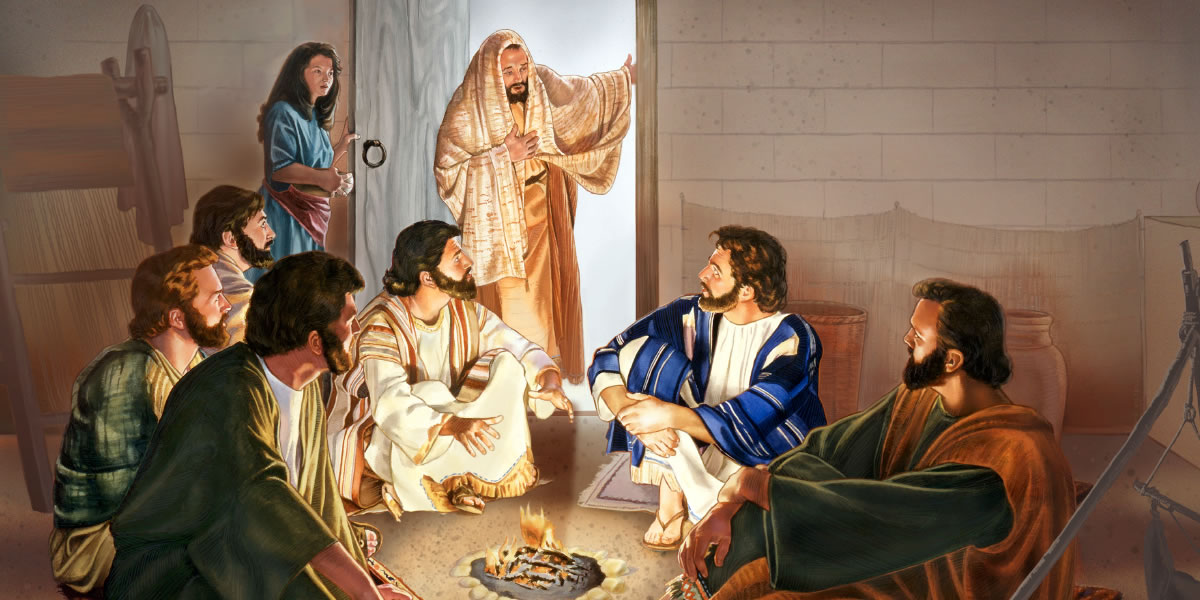 ’n Boodskapper vertel vir Jesus dat Lasarus siek is
