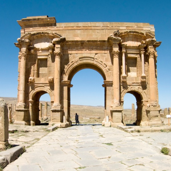 ’n Romeinse triomfboog in Timgad