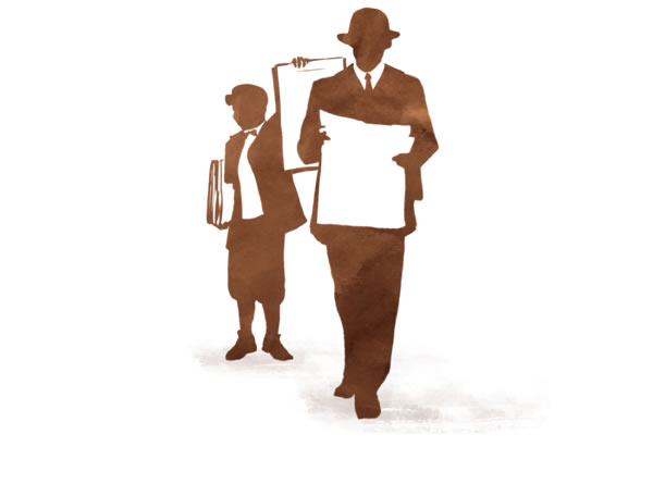 صبي يوزع الجرائد ورجل يقرأ جريدة