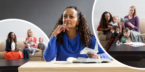 اخت مسيحية تتأمل في ظروف امرأة لديها ولدان تدرس معها الكتاب المقدس