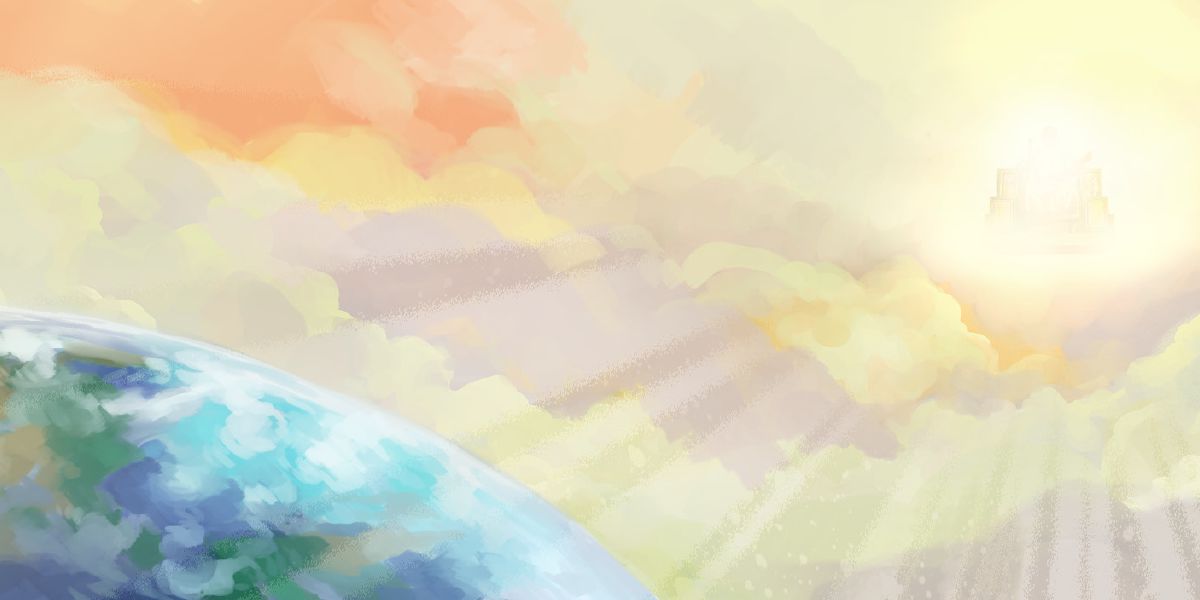 نور يشع علی الارض من عرش في السماء