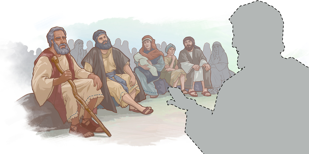 رسم مظلَّل لشكل يسوع دون معالِم