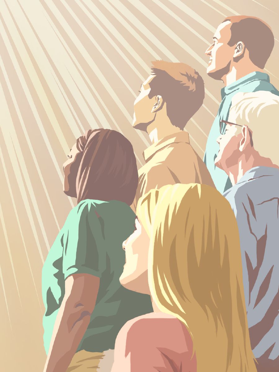 اشخاص من عروق وأعمار مختلفة