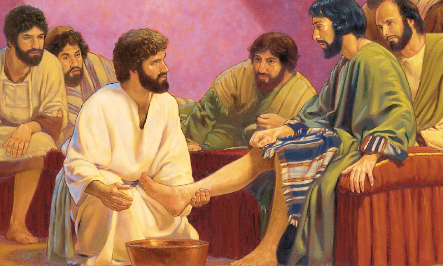 Jesus washes his disciples’ feet