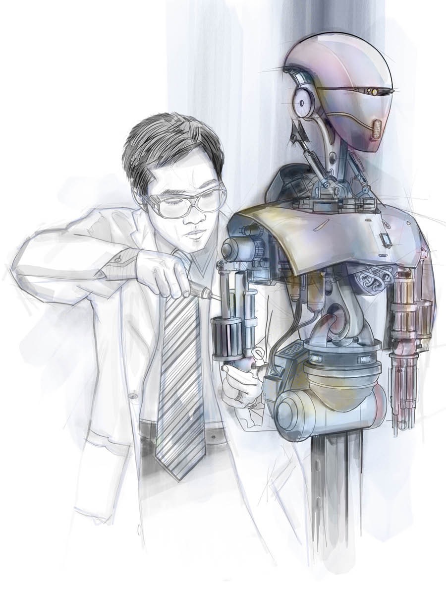 男子製造機器人