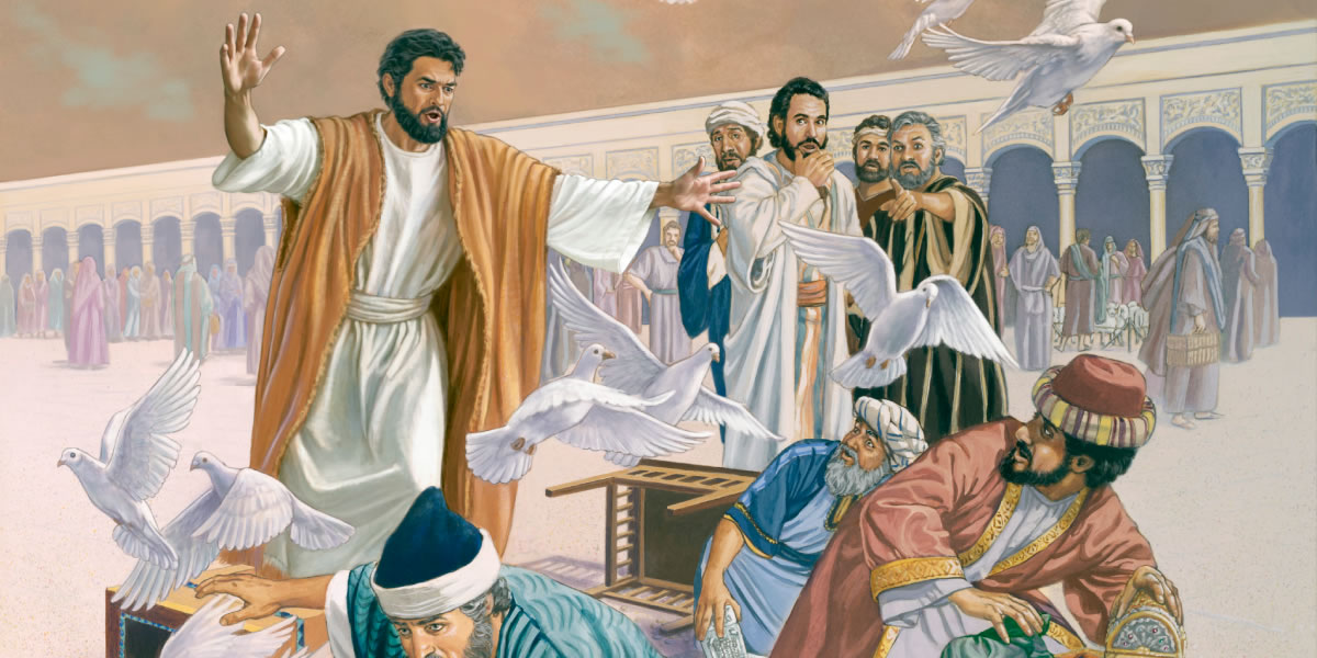 Ježíš vyhání obchodníky z chrámu