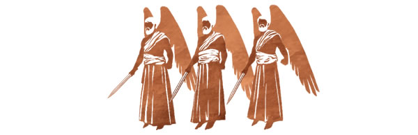 Mægtige engle med sværd