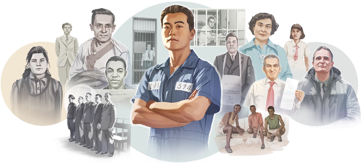 Jehovas Vidner i nyere tid som er blevet forfulgt og fængslet på grund af deres tro.