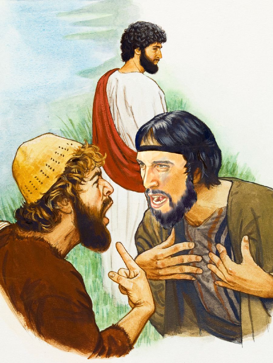 Jesus ser to af sine disciple skændes