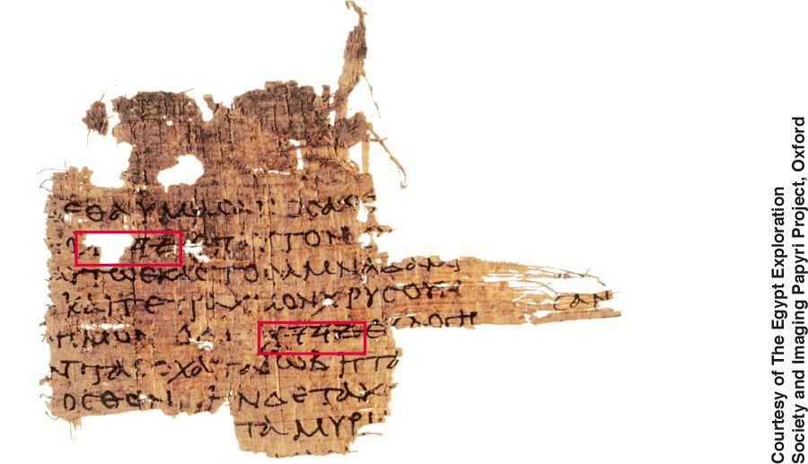 Papyrus Oxyrhynchos 3522, dateret til det første århundrede e.v.t.