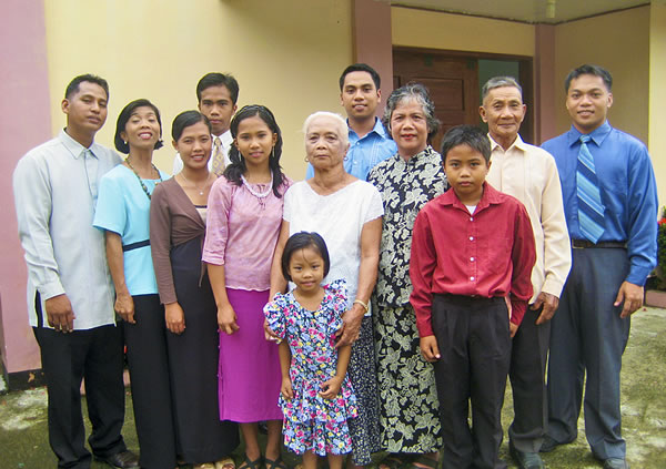 Marieta med sin familie