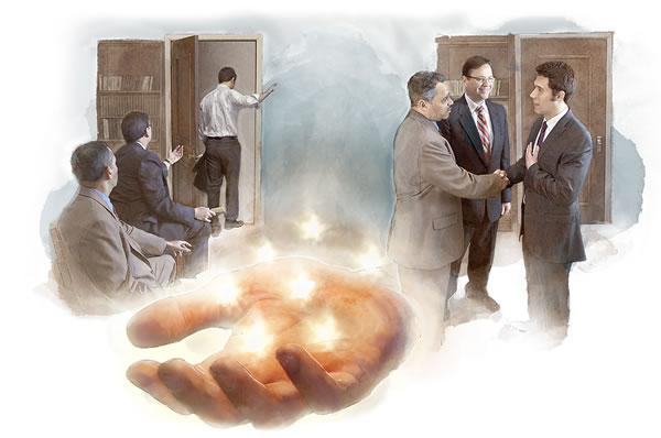 1. En der afviser vejledning; 2. En der tager imod vejledning; 3. Jesus holder de syv stjerner