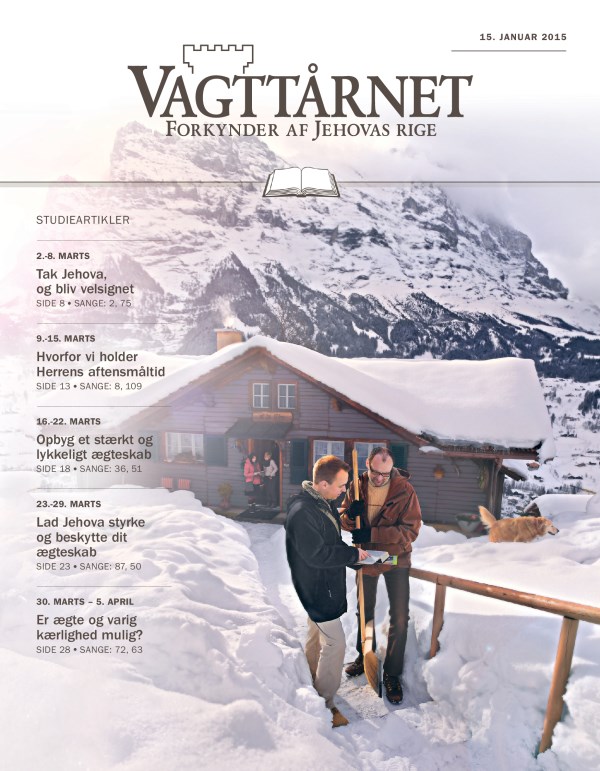 Forside af Vagttårnet – Studieudgave, 15. januar 2015