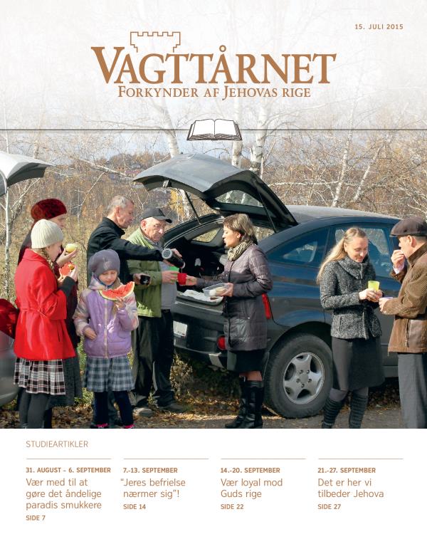 Forsiden af Vagttårnet for 15. juli 2015