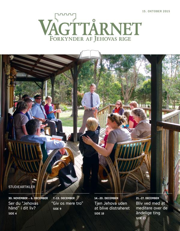 Forsiden af Vagttårnet for 15. oktober 2015