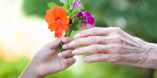 En lille buket blomster som til sidst vil visne