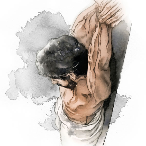 Jesus på marterpælen