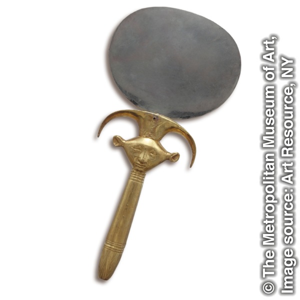 Et gammelt egyptisk spejl