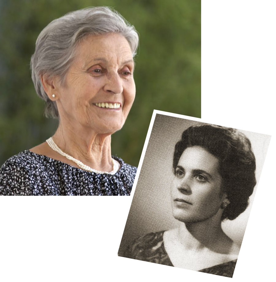 Araceli som ung og i dag