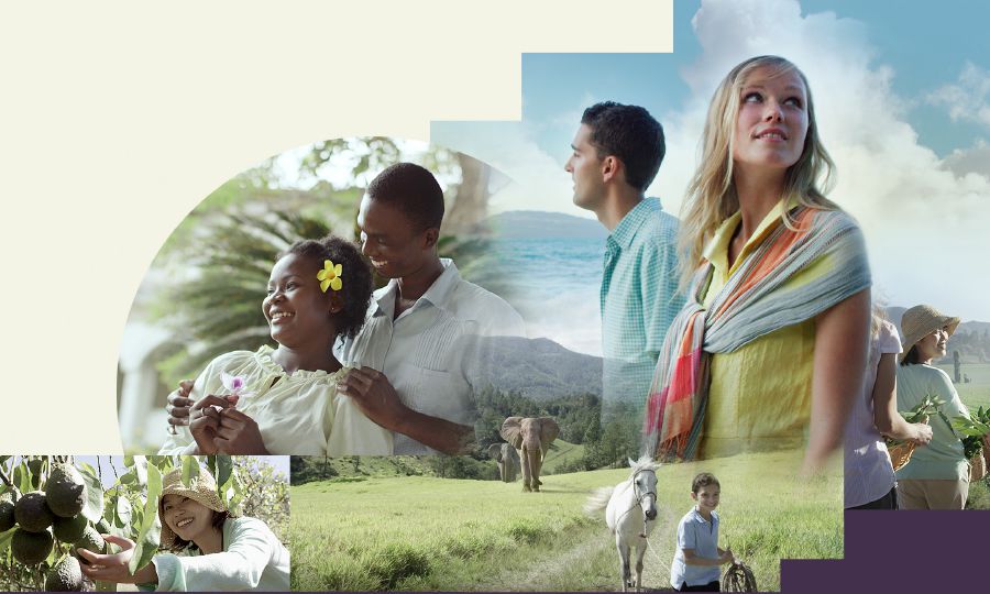 Folk af forskellig race nyder livet i Paradiset