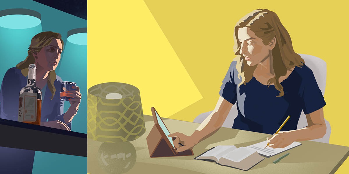 En kvinde drikker for meget, men tænker derefter over et bibelsk princip 