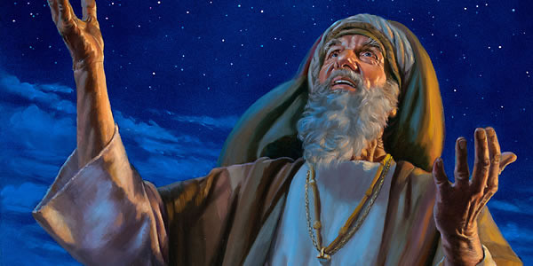 Abraham blickt zu den zahllosen Sternen am Himmel.