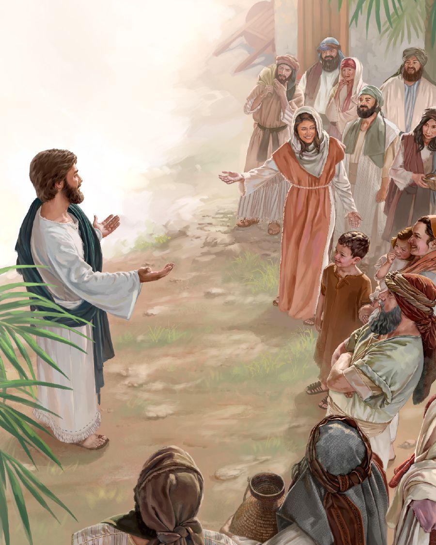 Jesus spricht mit Samaritern