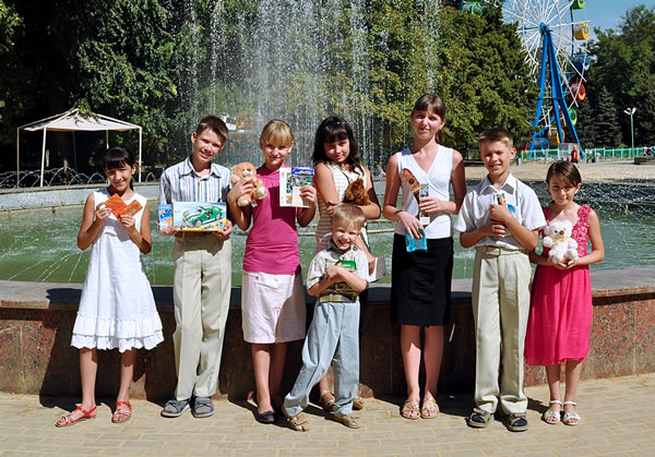 Die Kinder in Taganrog (Russland)