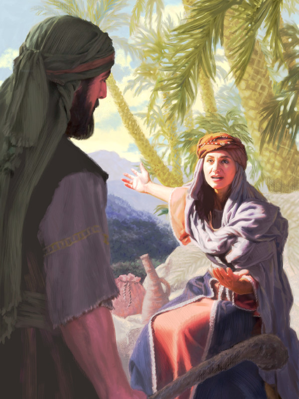 Die Prophetin Debora spricht mit Barak