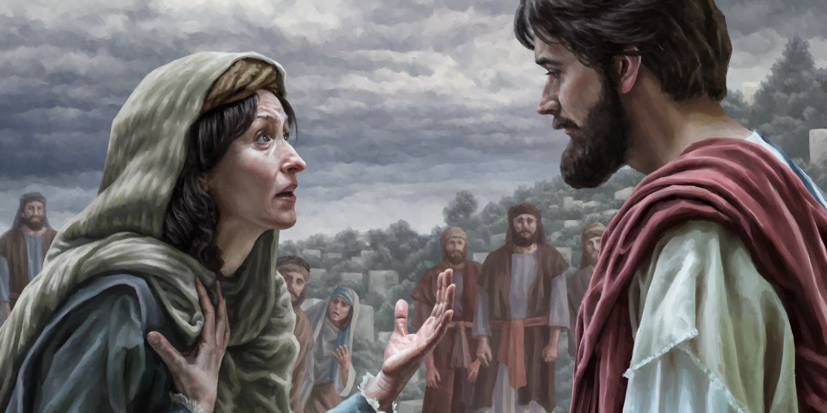 Martha spricht mit Jesus