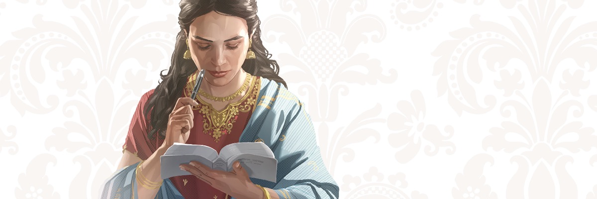Una mujer leyendo la Biblia.