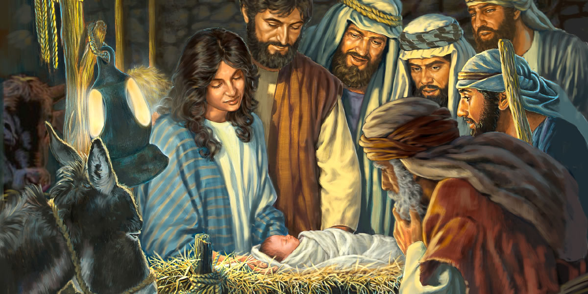 Maria, Yosef, kple alẽkplɔlawo le Yesu vidzĩ si wotsɔ mlɔ lãwo ƒe nuɖunu me kpɔm