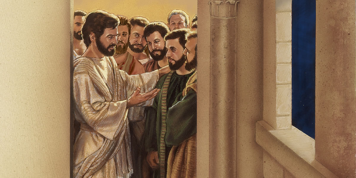 Ο Ιησούς μιλάει με τους αποστόλους του καθώς φεύγουν από το ανώγειο