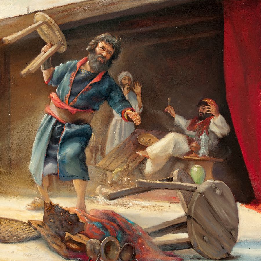 Ο Νεεμίας πετάει έξω από την τραπεζαρία του ναού τα έπιπλα του Τωβία