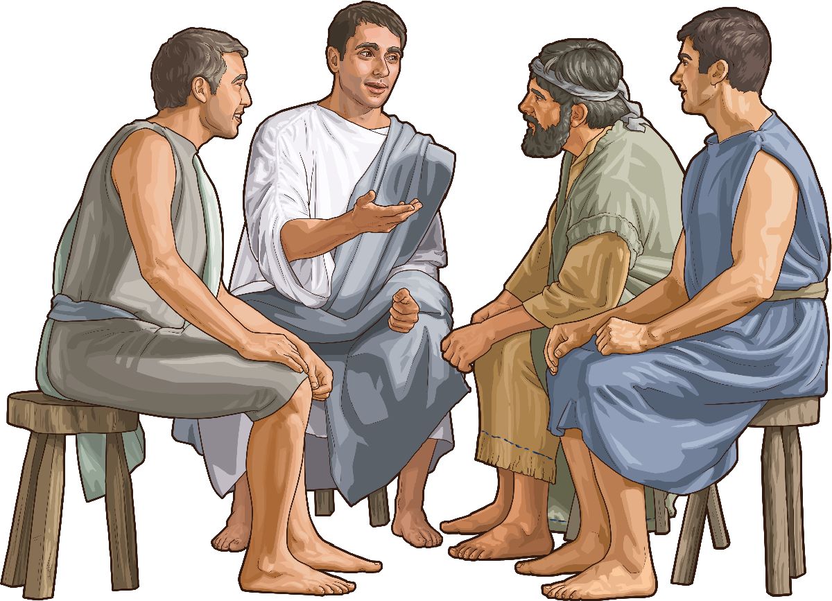Ο Τίτος μιλάει με μερικούς αδελφούς σε μια Χριστιανική εκκλησία του πρώτου αιώνα