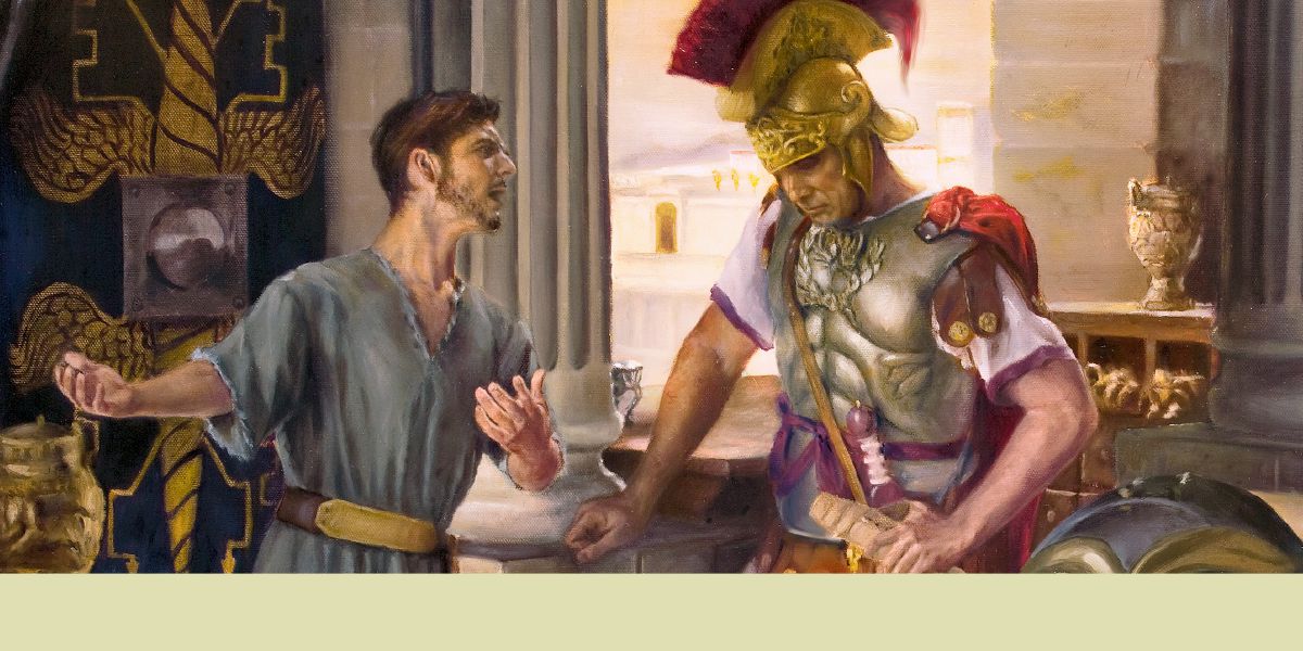 Paul’s nephew talking to Claudius Lysias.