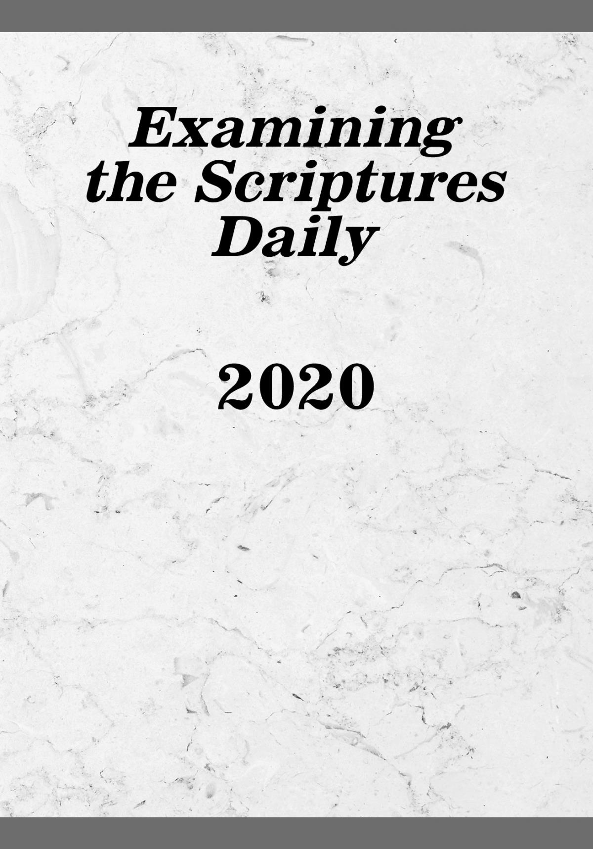 Examining the Scriptures Daily​—2020