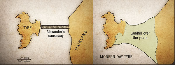 Two maps of Tyre