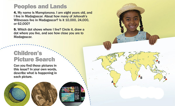 Awake! Magazine, September 2012: Peoples and Lands, Madagascar, and Children’s Picture Search