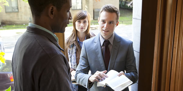 Jehovah’s Witnesses preaching
