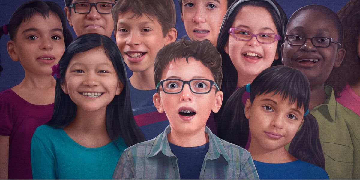 As young people look ahead, their faces express a wide range of emotions