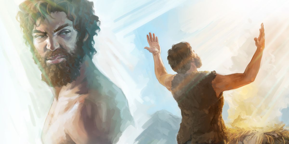 Cain is angry when Abel makes his offering to Jehovah