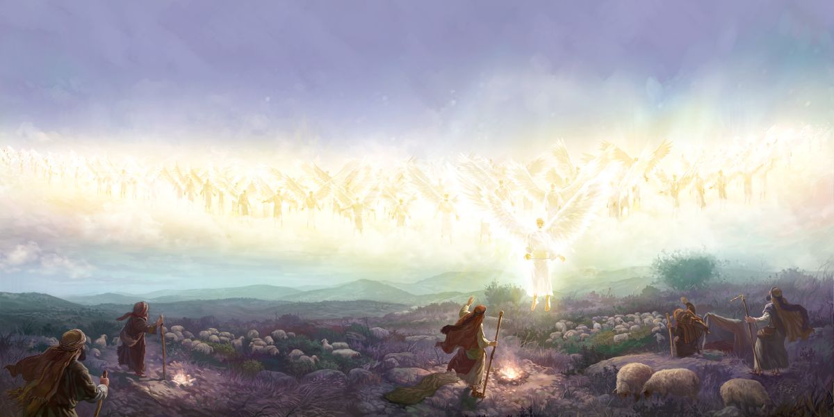 Angels announce Jesus’ birth to shepherds
