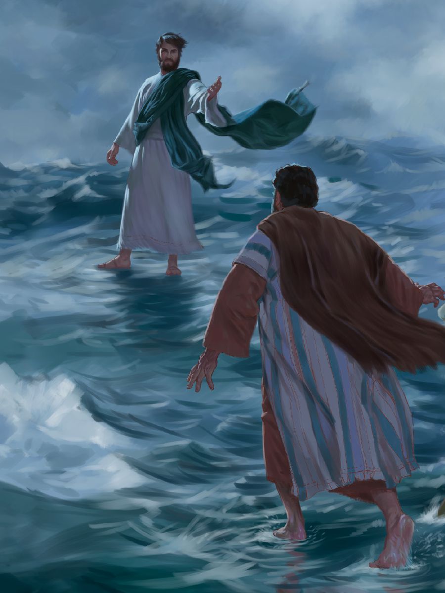 Jesus And Peter On Water | Images and Photos finder