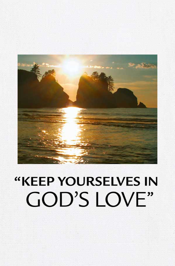 A beautiful sunset over an island and an ocean