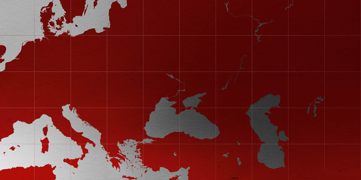 A map of Ukraine and surrounding nations.