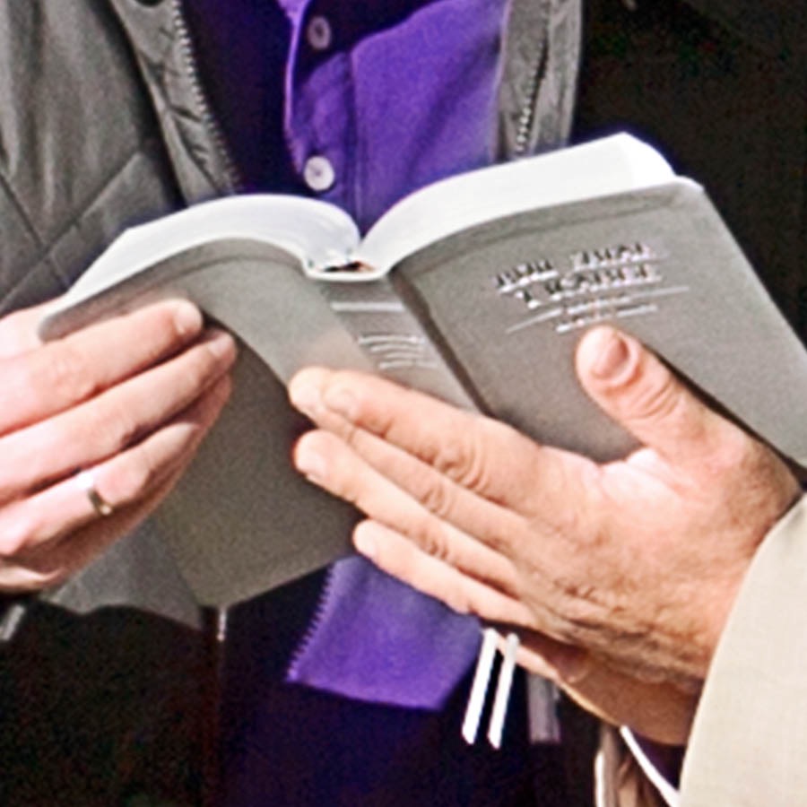 An open Bible