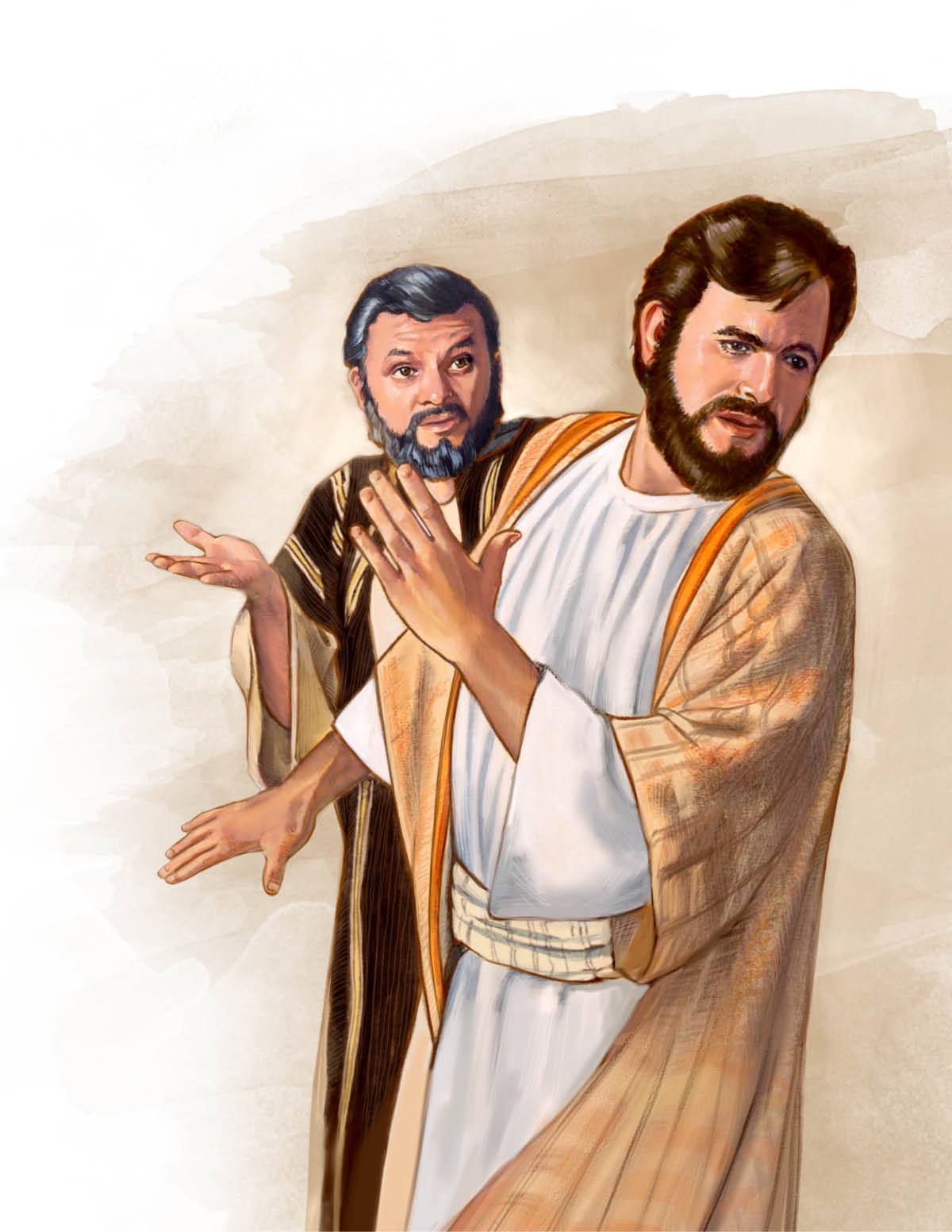 Jesus tells Peter to get behind him