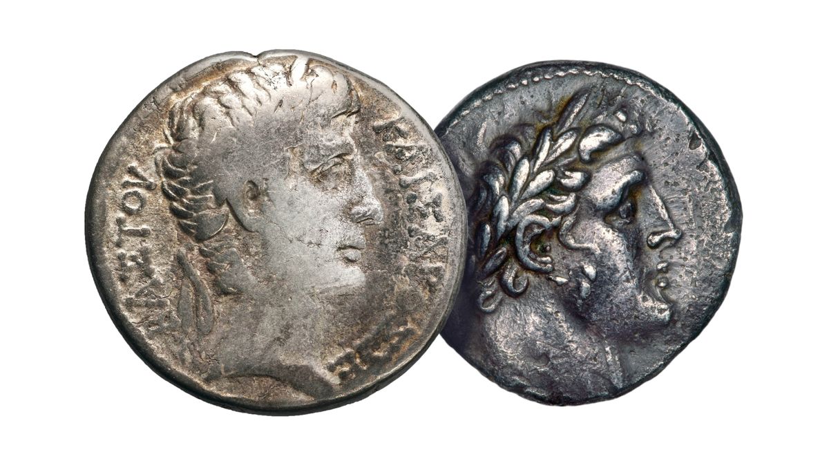 A pile of drachmas, 100 of them worth a mina